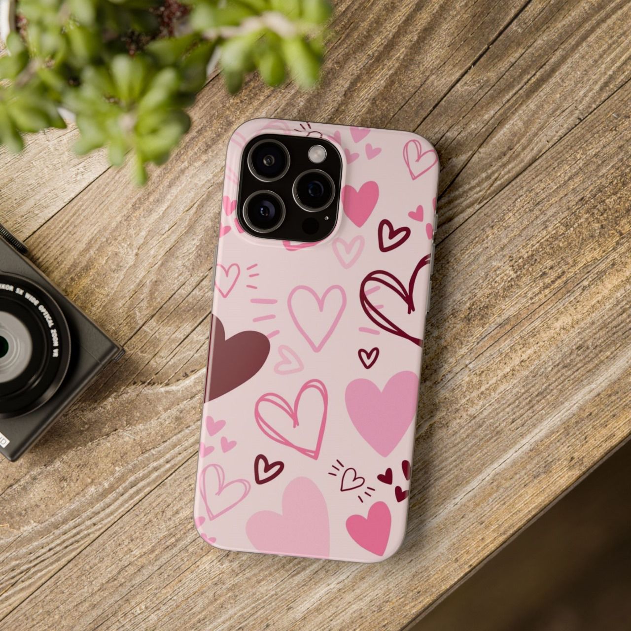 Heart Patterned Custom Phone Case