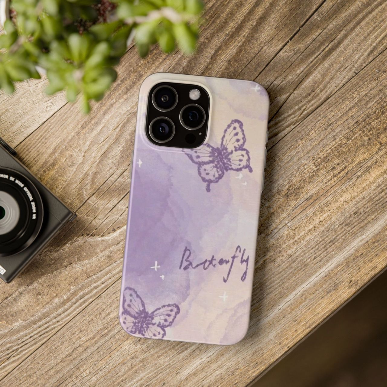 Butterfly Patterned Custom Phone Case